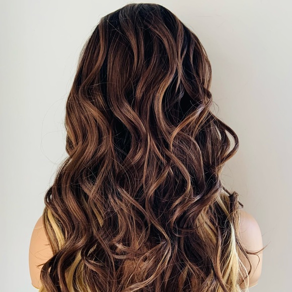 Gorgeous Toffee Blonde Premium Fiber Lace Front Wig for Daily Wear or Events - Picture 11 of 13